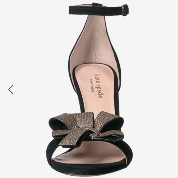NWT Kate Spade Greta black bow dress sandals - Picture 5 of 8